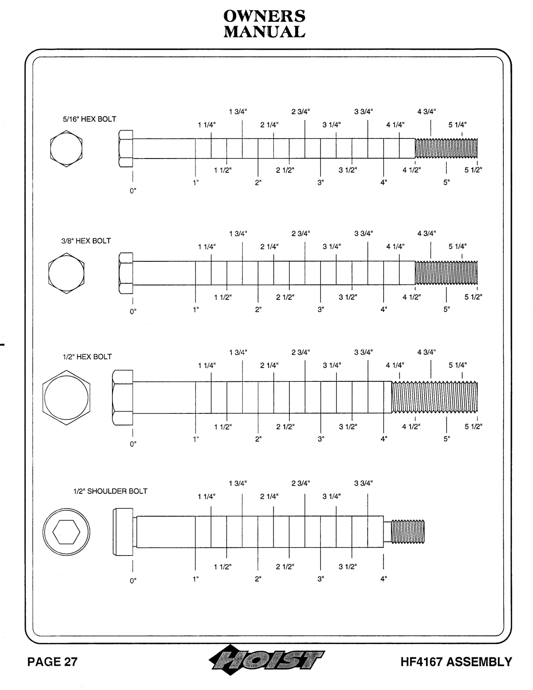 Hoist Fitness HF4167 owner manual 