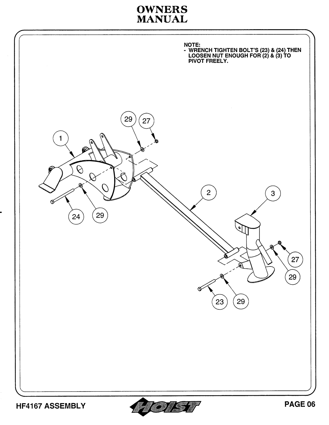 Hoist Fitness HF4167 owner manual 