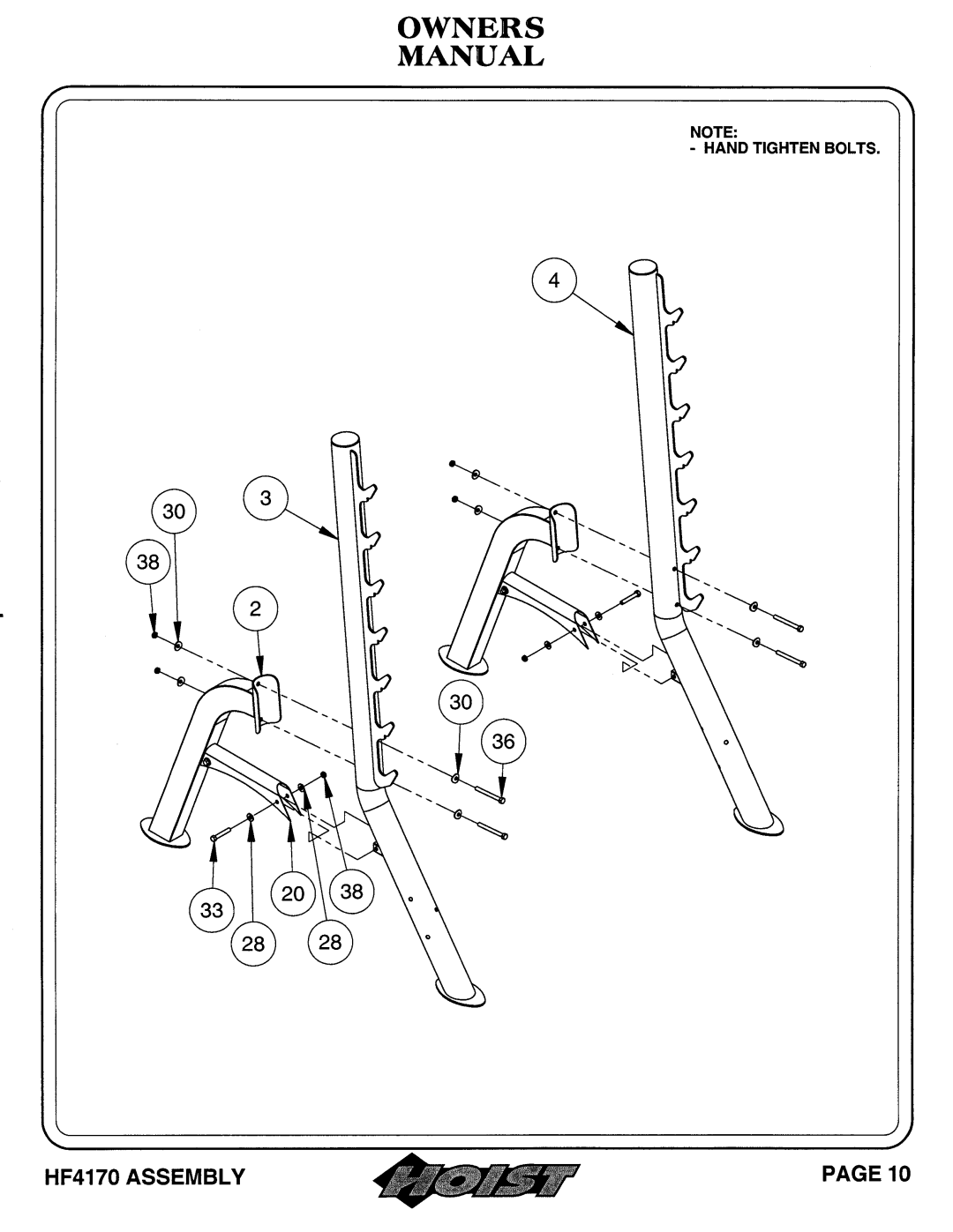 Hoist Fitness HF4170 owner manual 