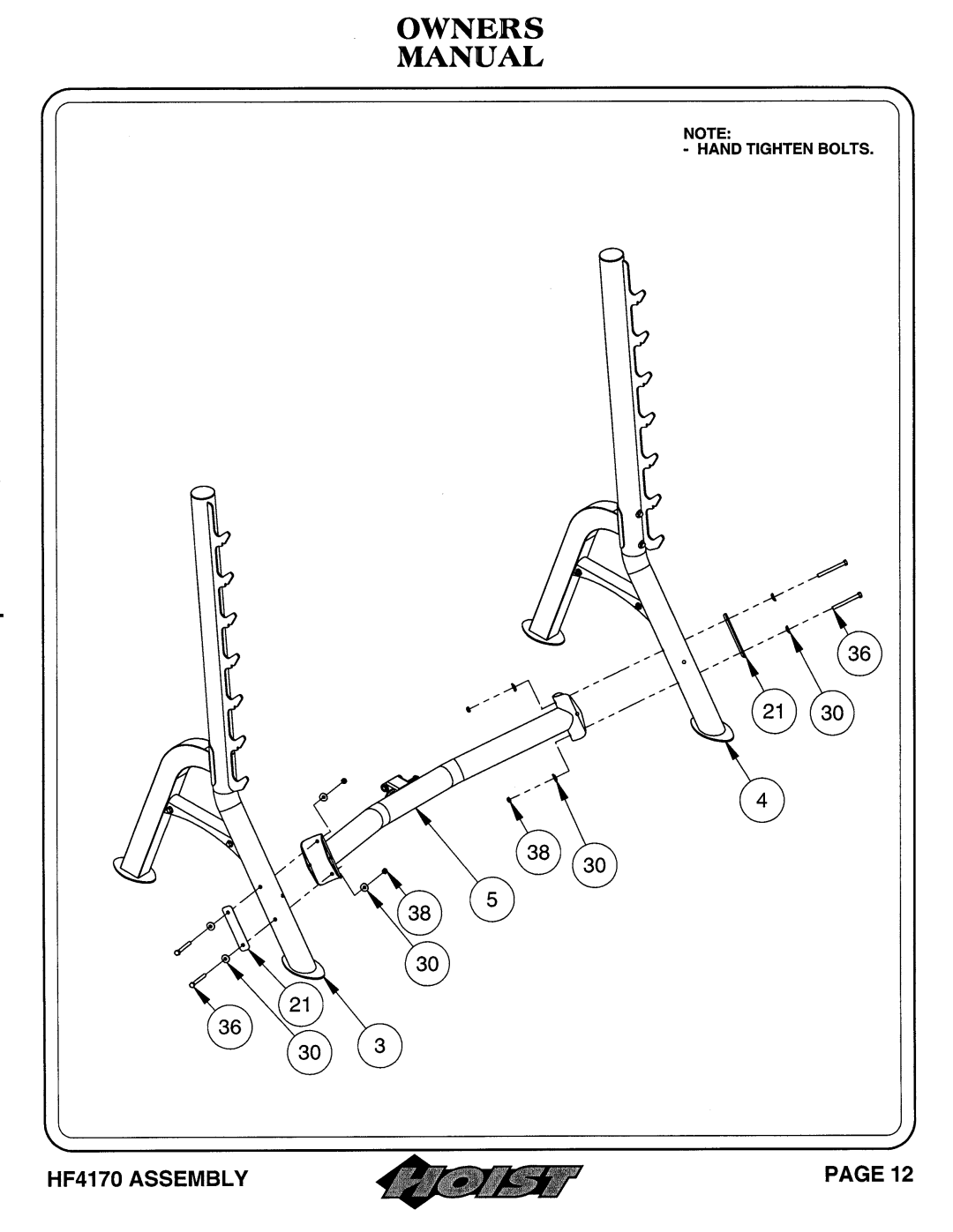 Hoist Fitness HF4170 owner manual 