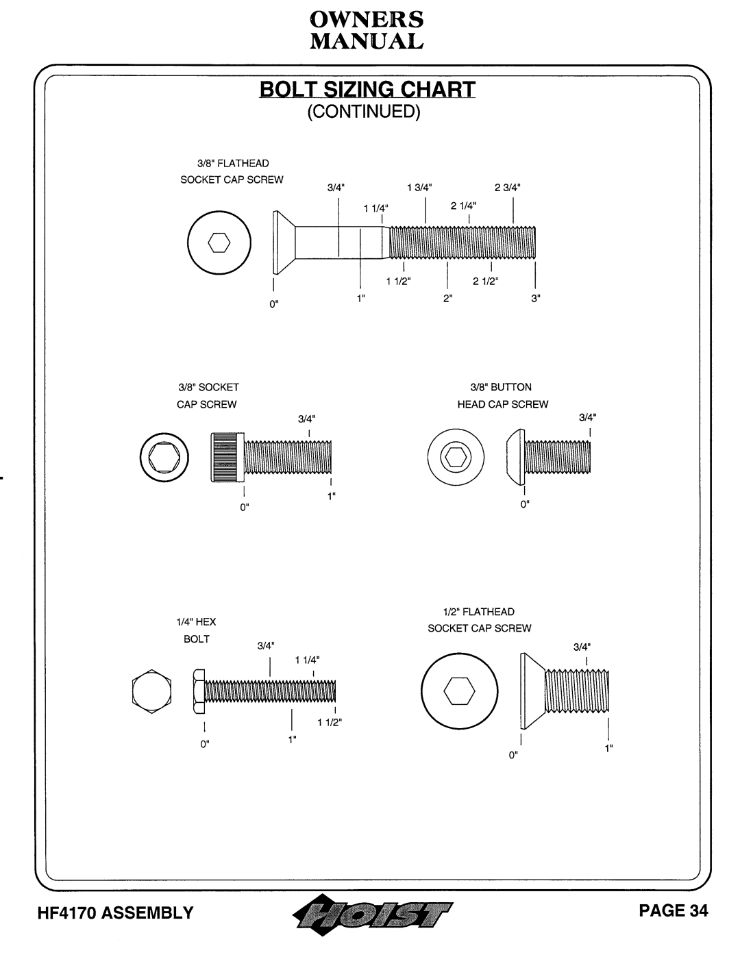 Hoist Fitness HF4170 owner manual 