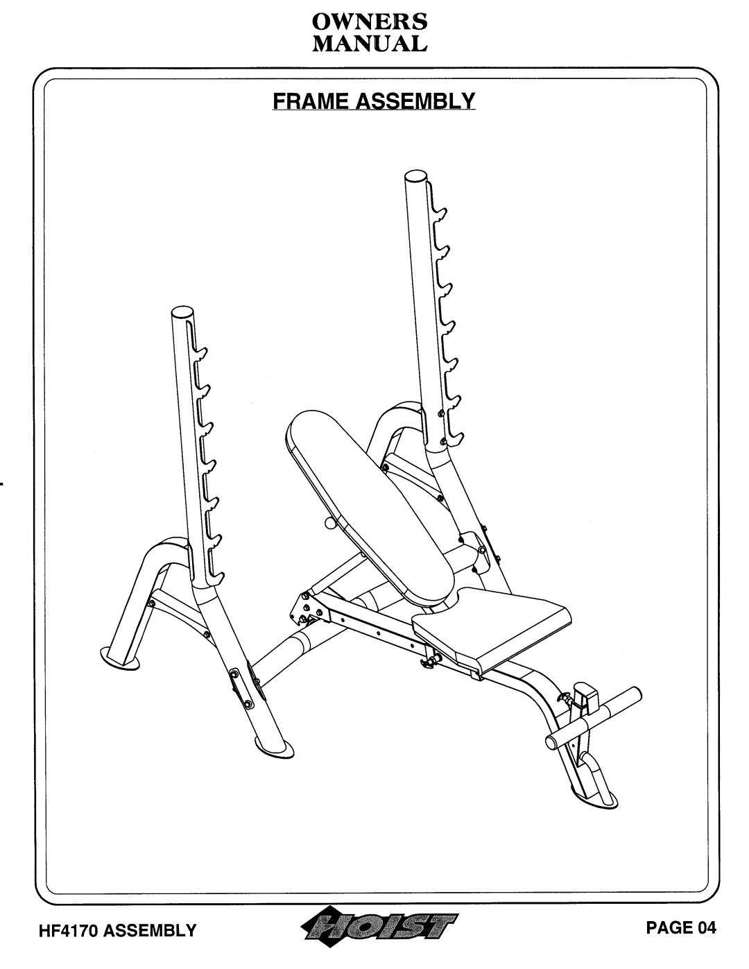 Hoist Fitness HF4170 owner manual 