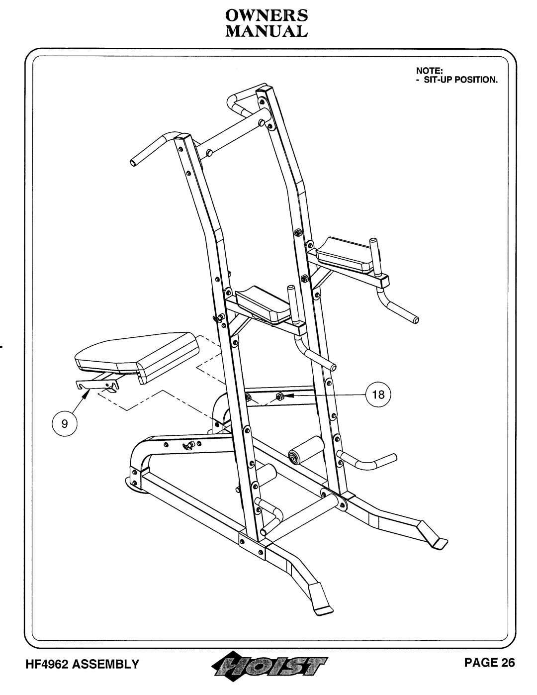 Hoist Fitness HF4962 owner manual 