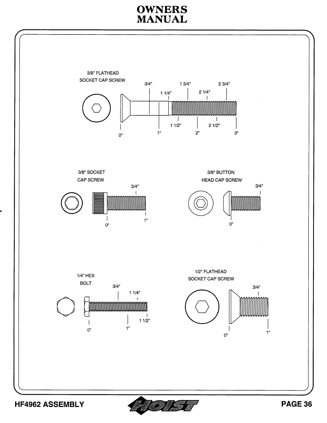 Hoist Fitness HF4962 owner manual 