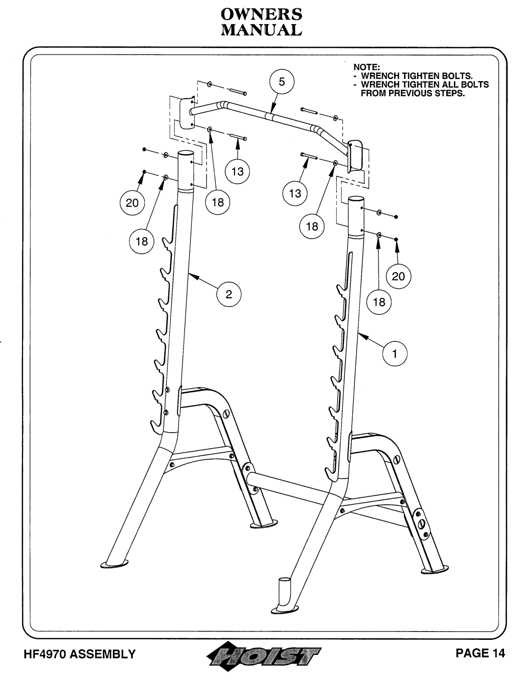 Hoist Fitness hf4970 owner manual 