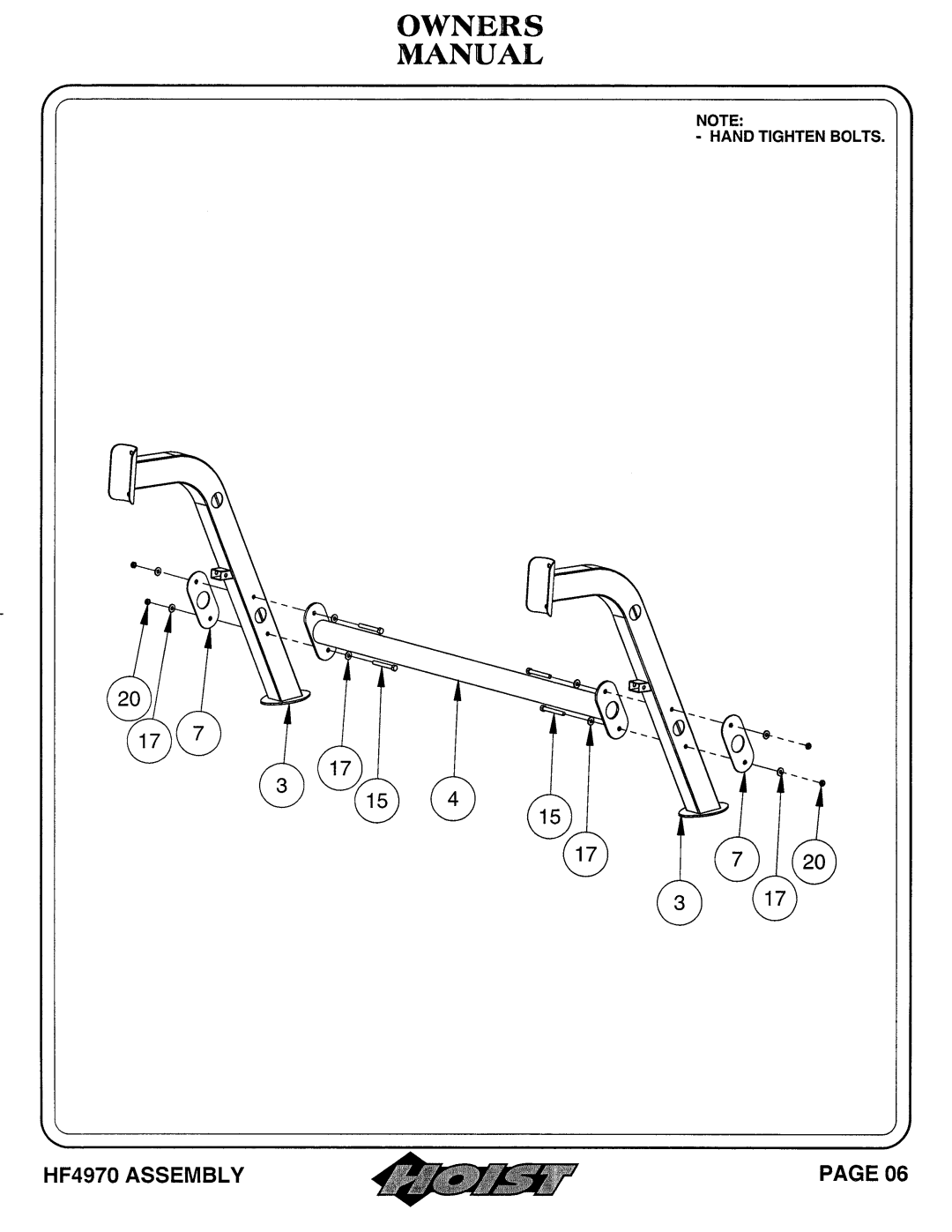 Hoist Fitness hf4970 owner manual 