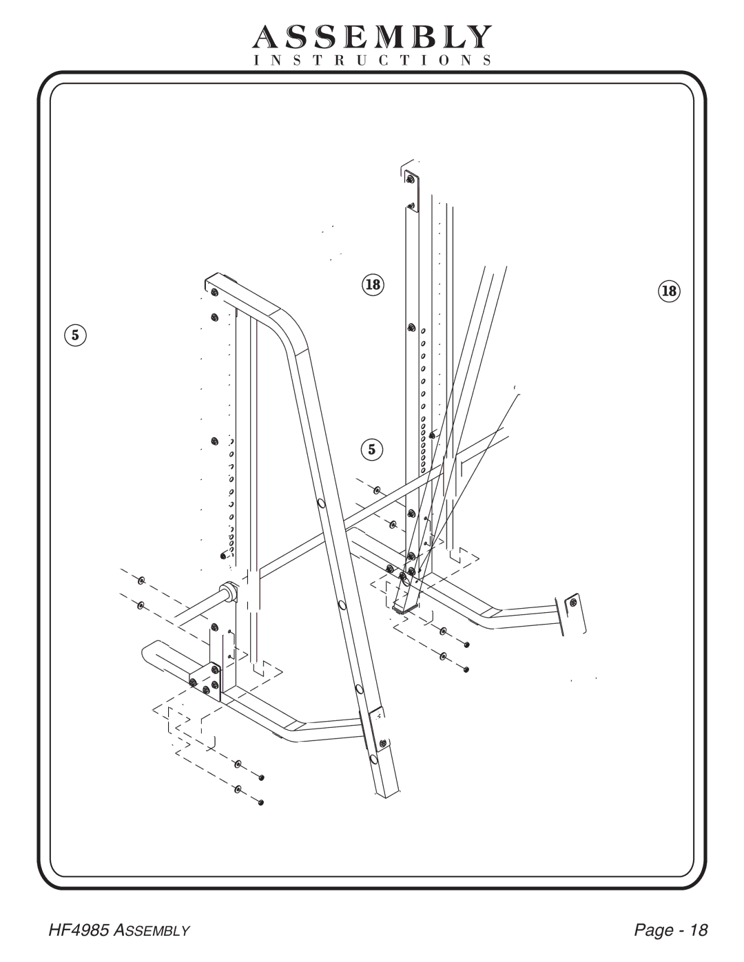 Hoist Fitness HF4985 owner manual Ss E M B Ly 