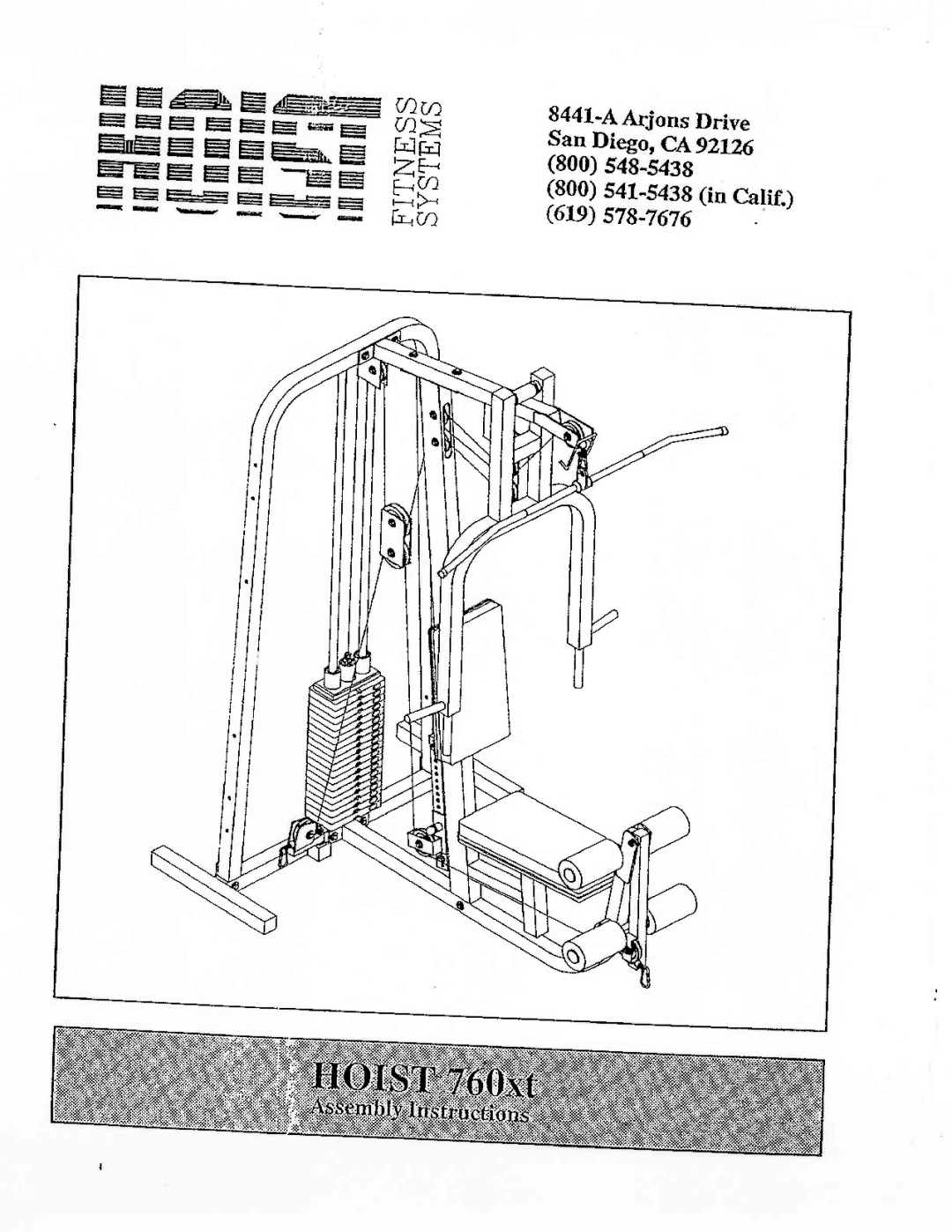 Hoist Fitness Hoist 760xt manual 