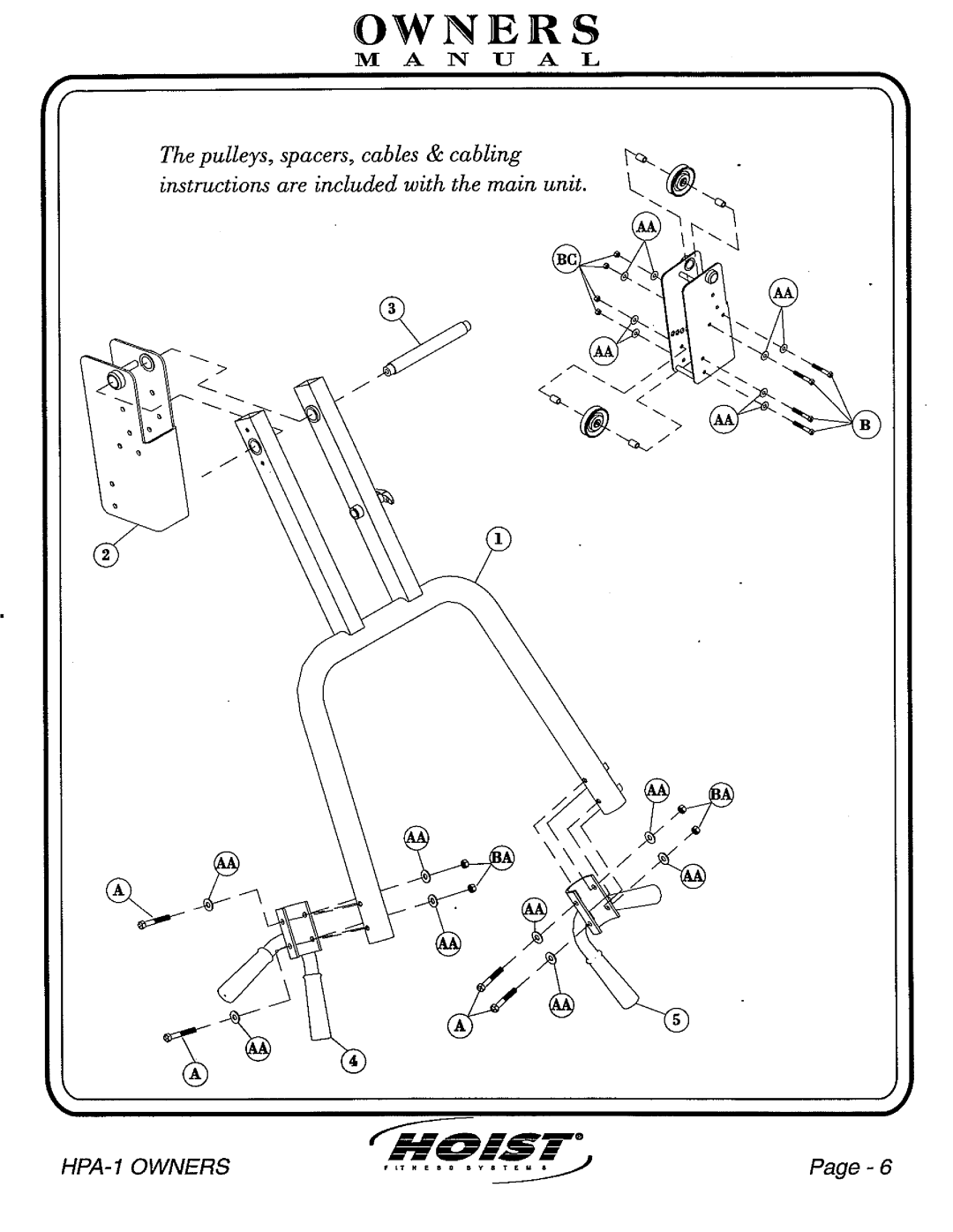 Hoist Fitness HPA-1 owner manual 