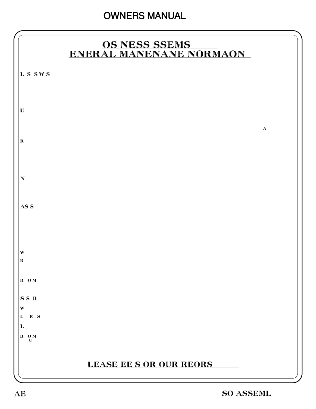 Hoist Fitness HS-OPT-03 owner manual Hoist Fitness Systems General Maintenance Information 