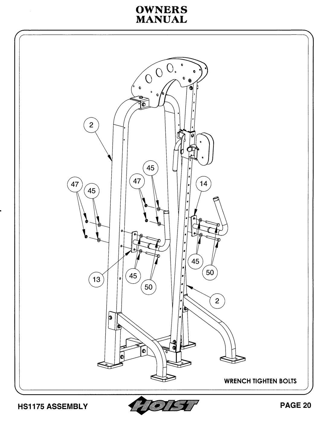 Hoist Fitness HS1175 owner manual 