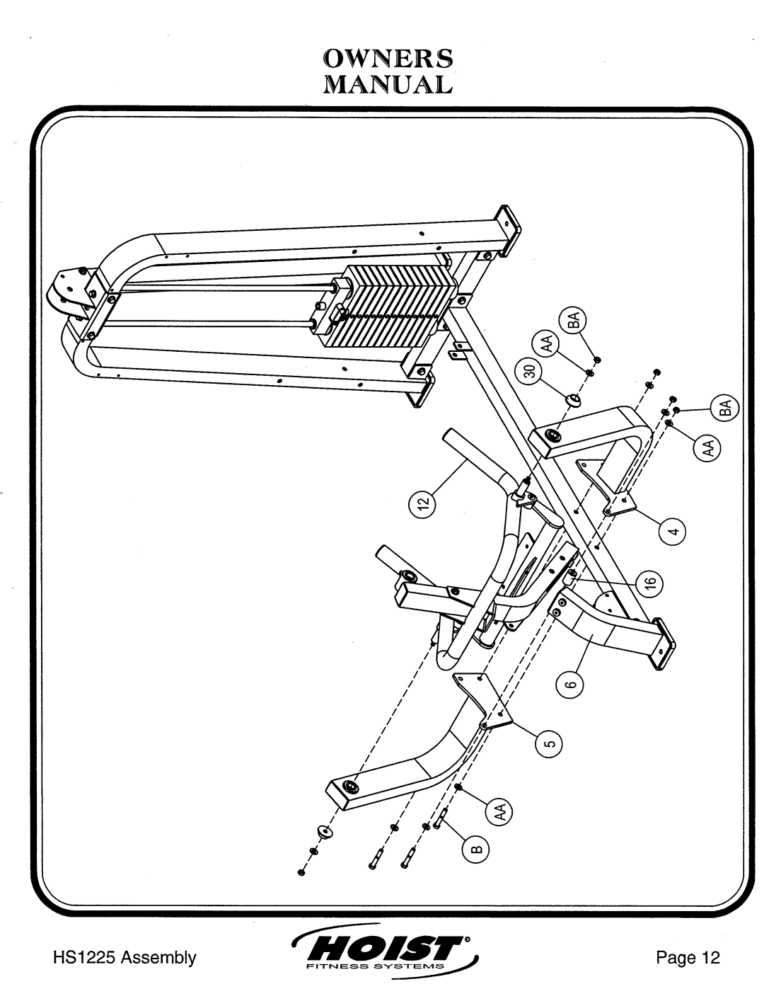 Hoist Fitness HS1225 manual 