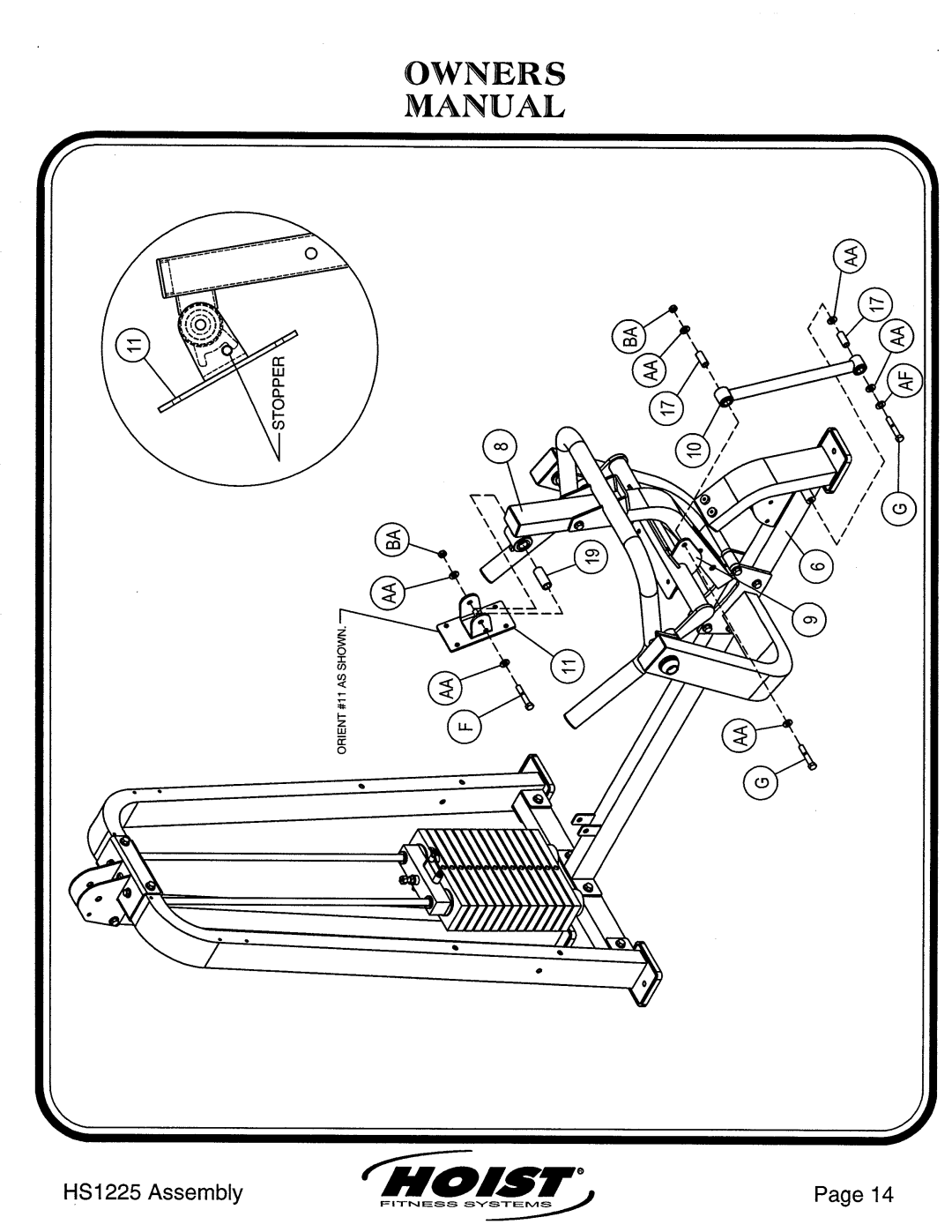 Hoist Fitness HS1225 manual 