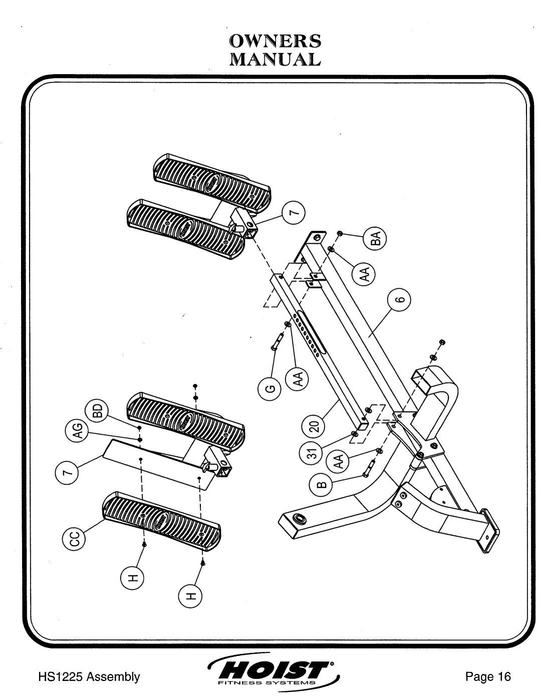 Hoist Fitness HS1225 manual 