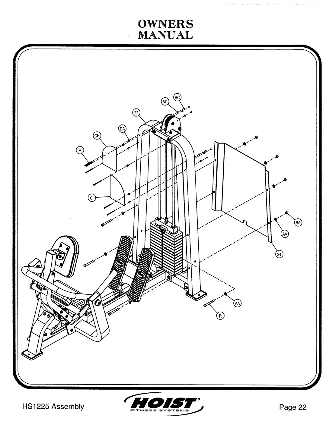 Hoist Fitness HS1225 manual 