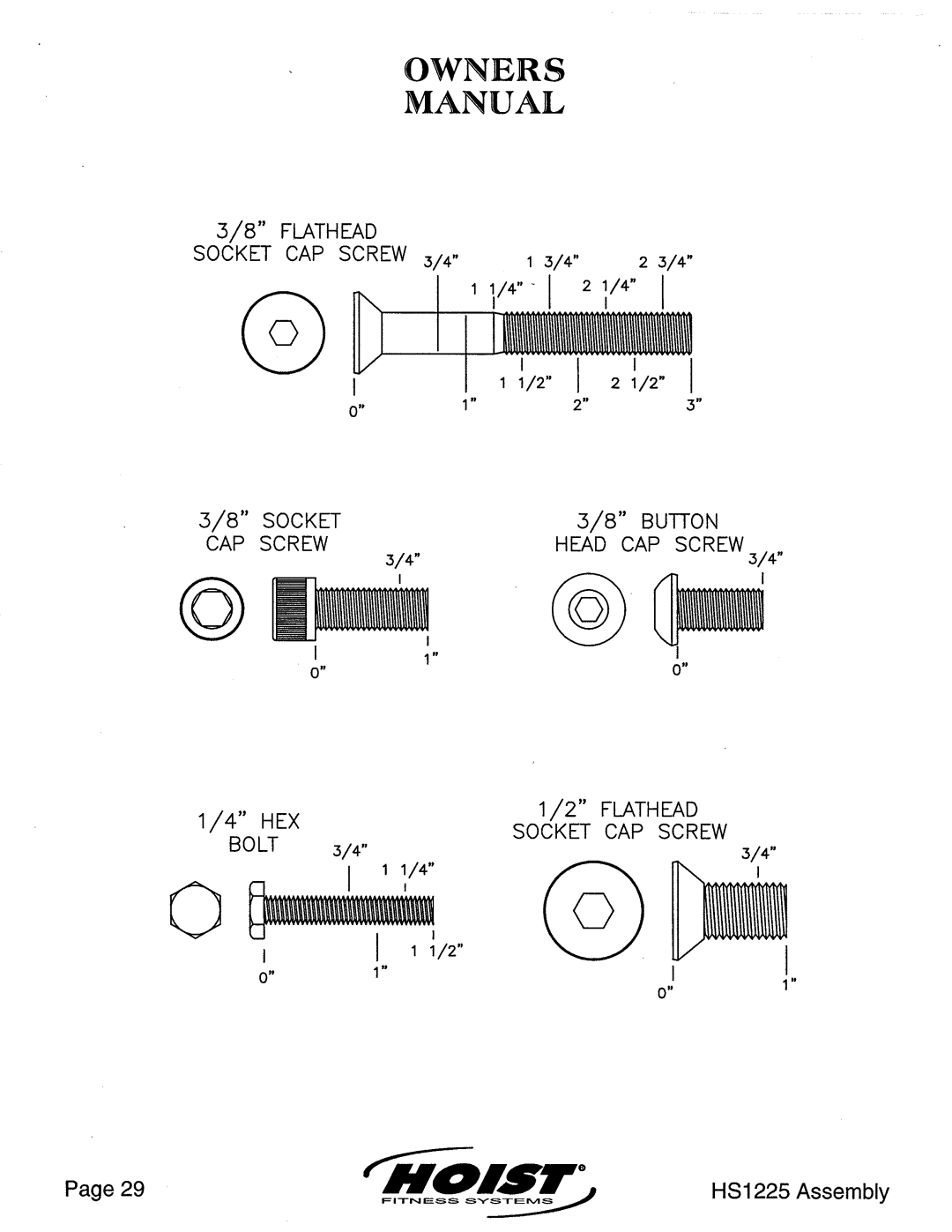 Hoist Fitness HS1225 manual 