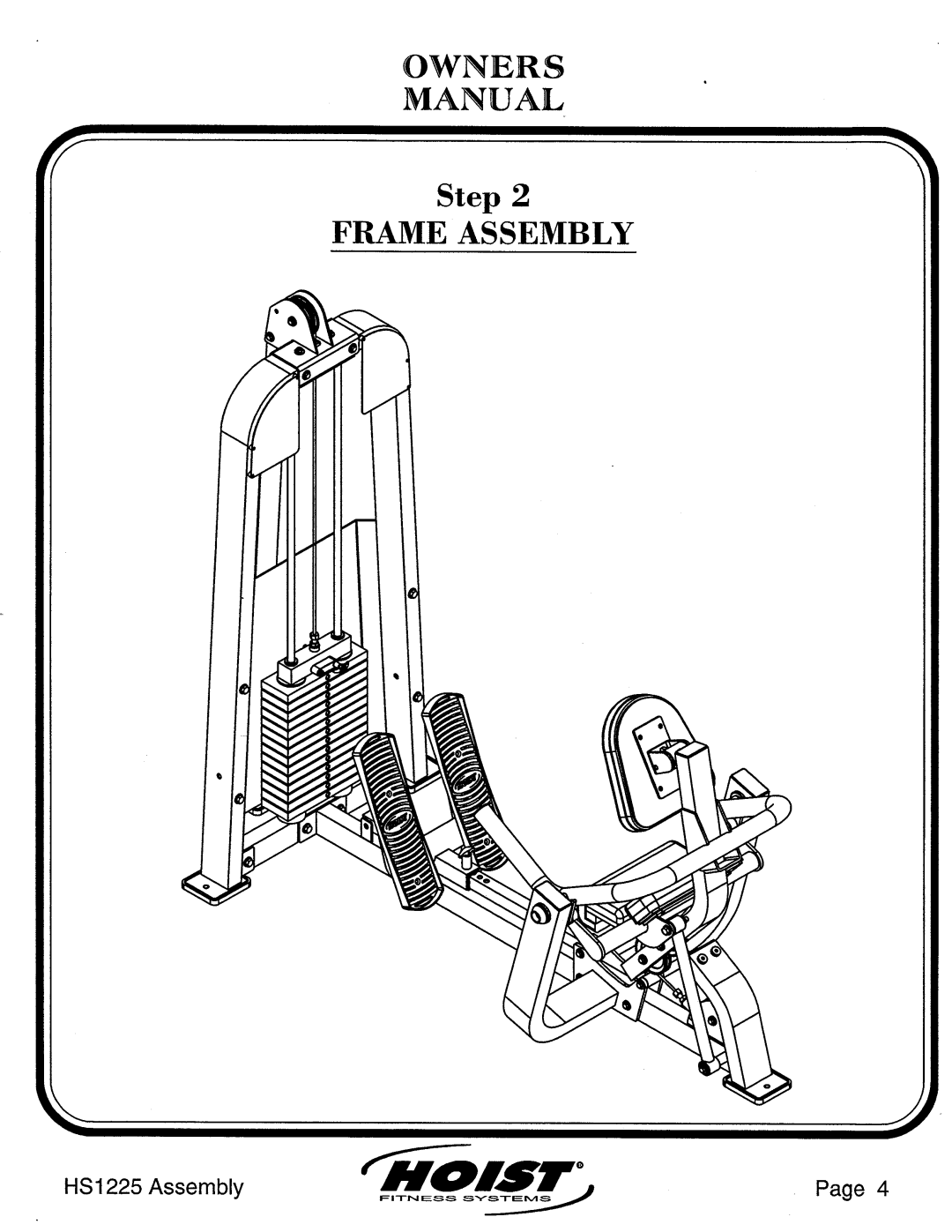 Hoist Fitness HS1225 manual 