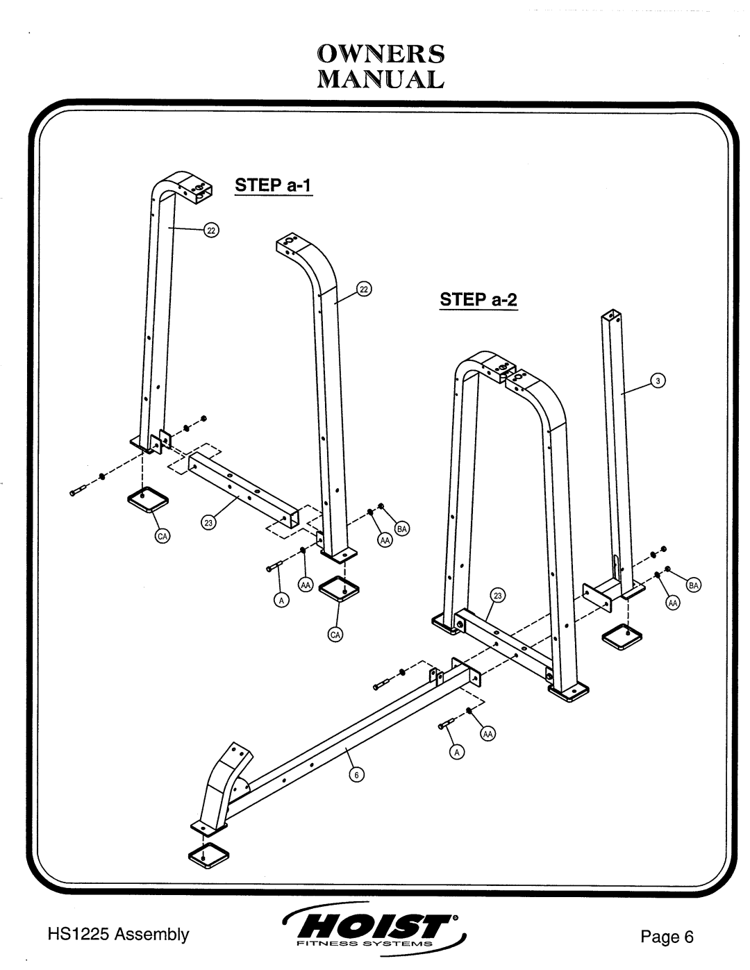 Hoist Fitness HS1225 manual 