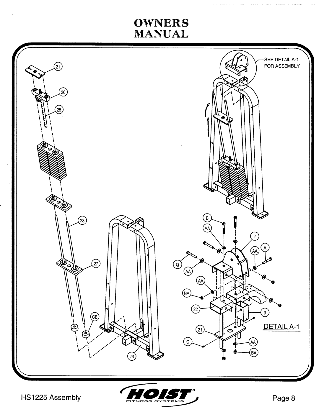 Hoist Fitness HS1225 manual 