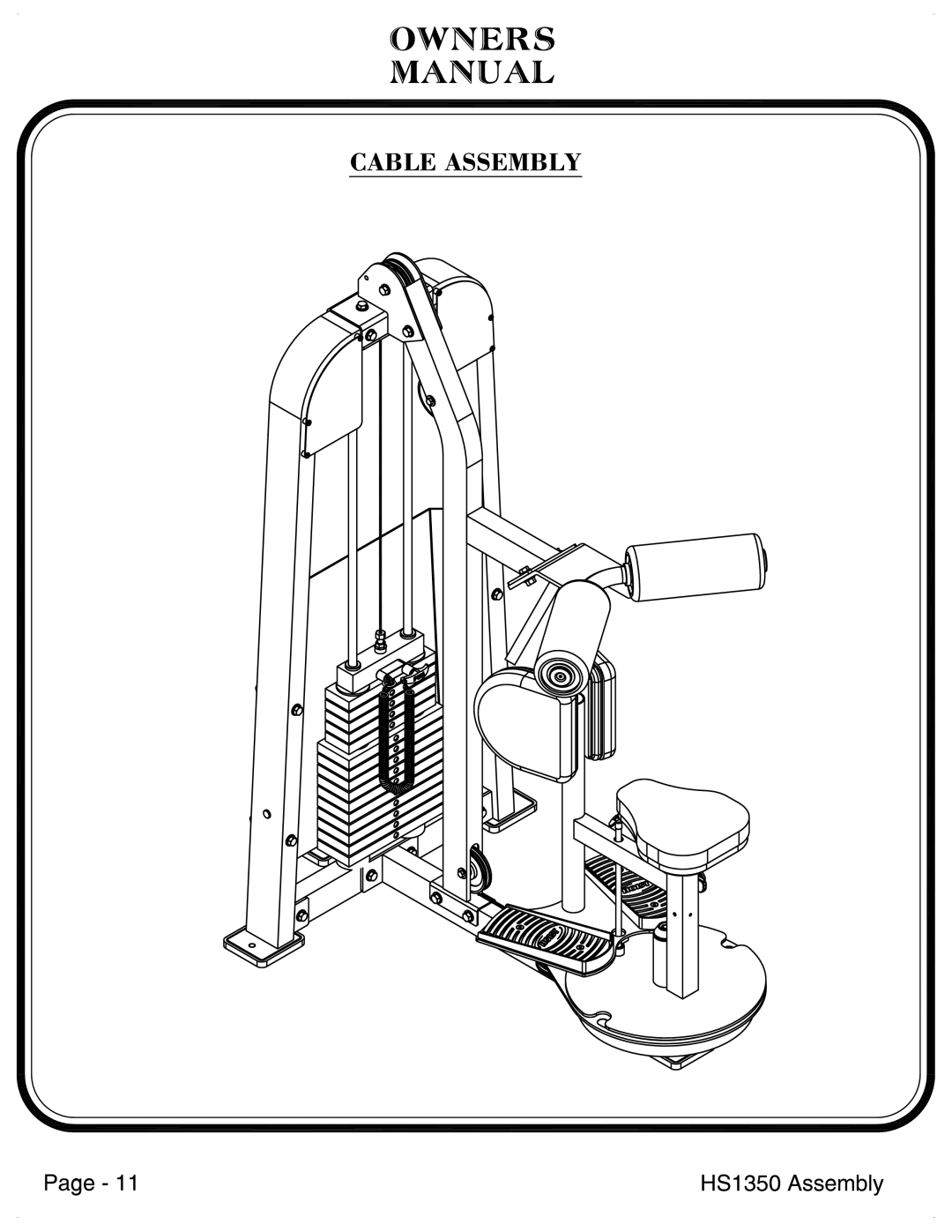 Hoist Fitness HS1350 manual 