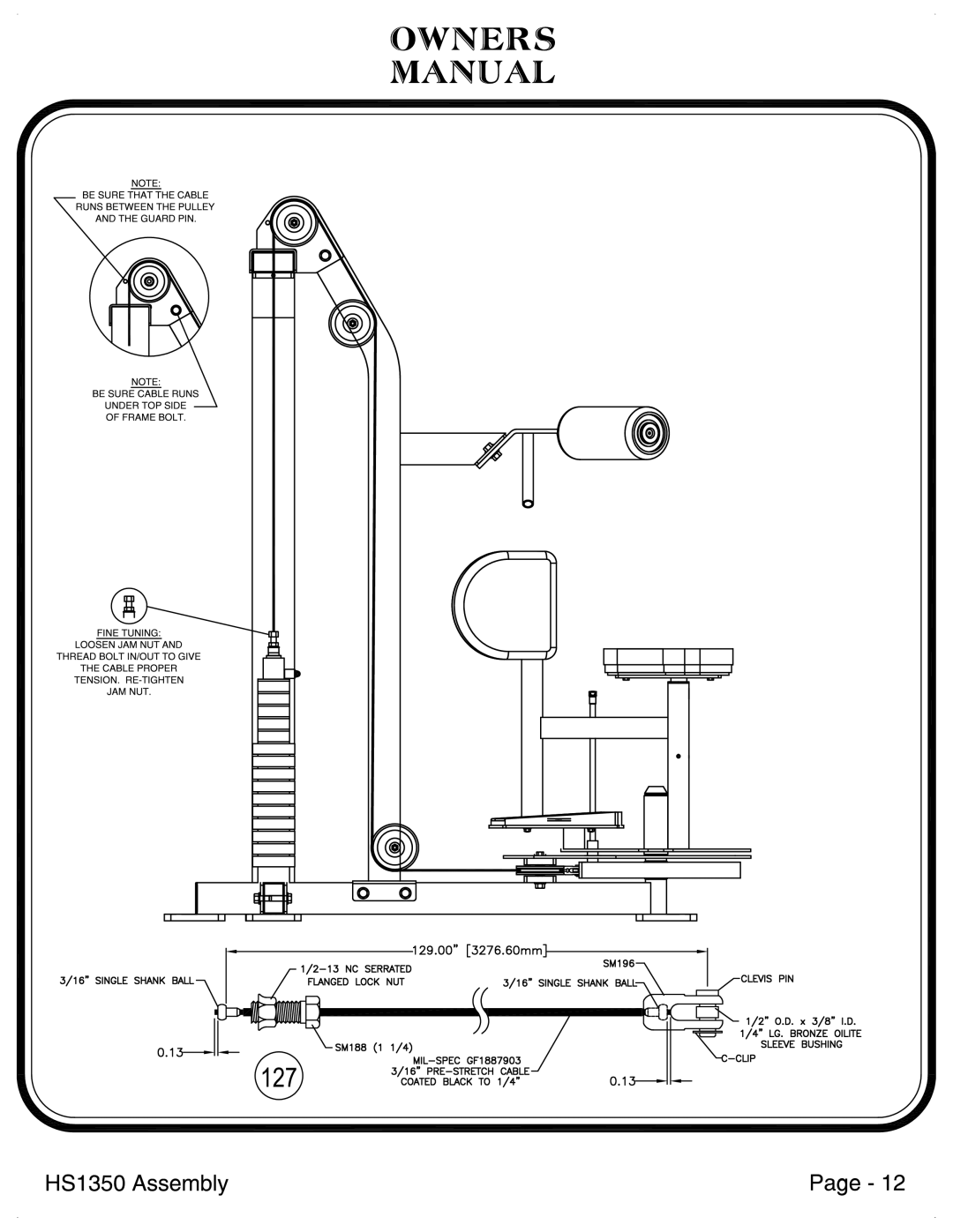 Hoist Fitness HS1350 manual 