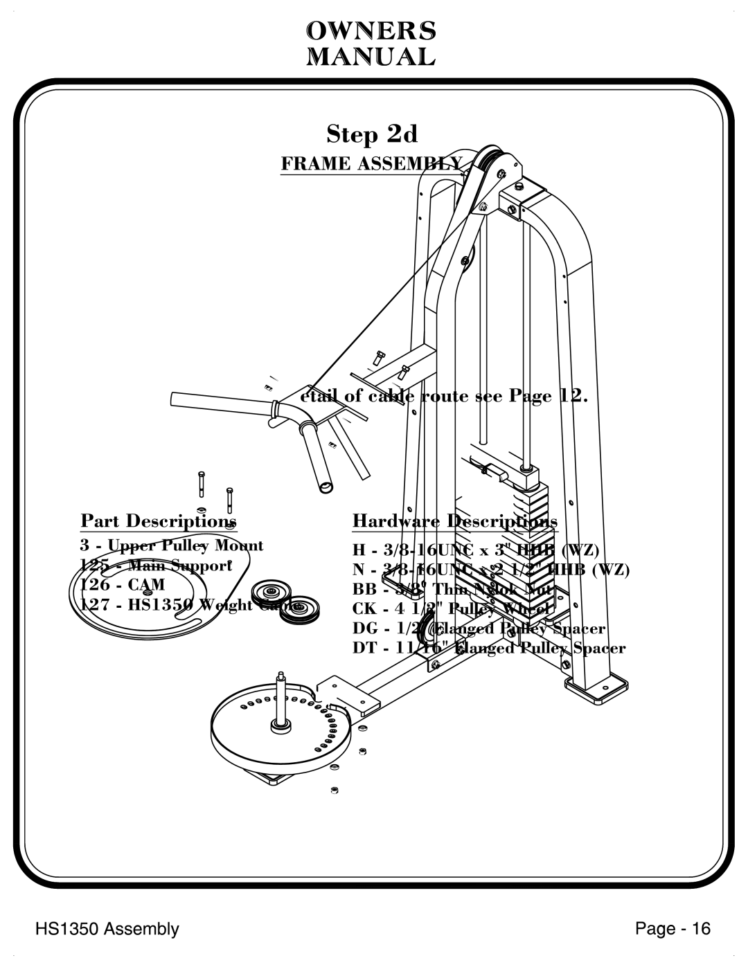 Hoist Fitness HS1350 manual 