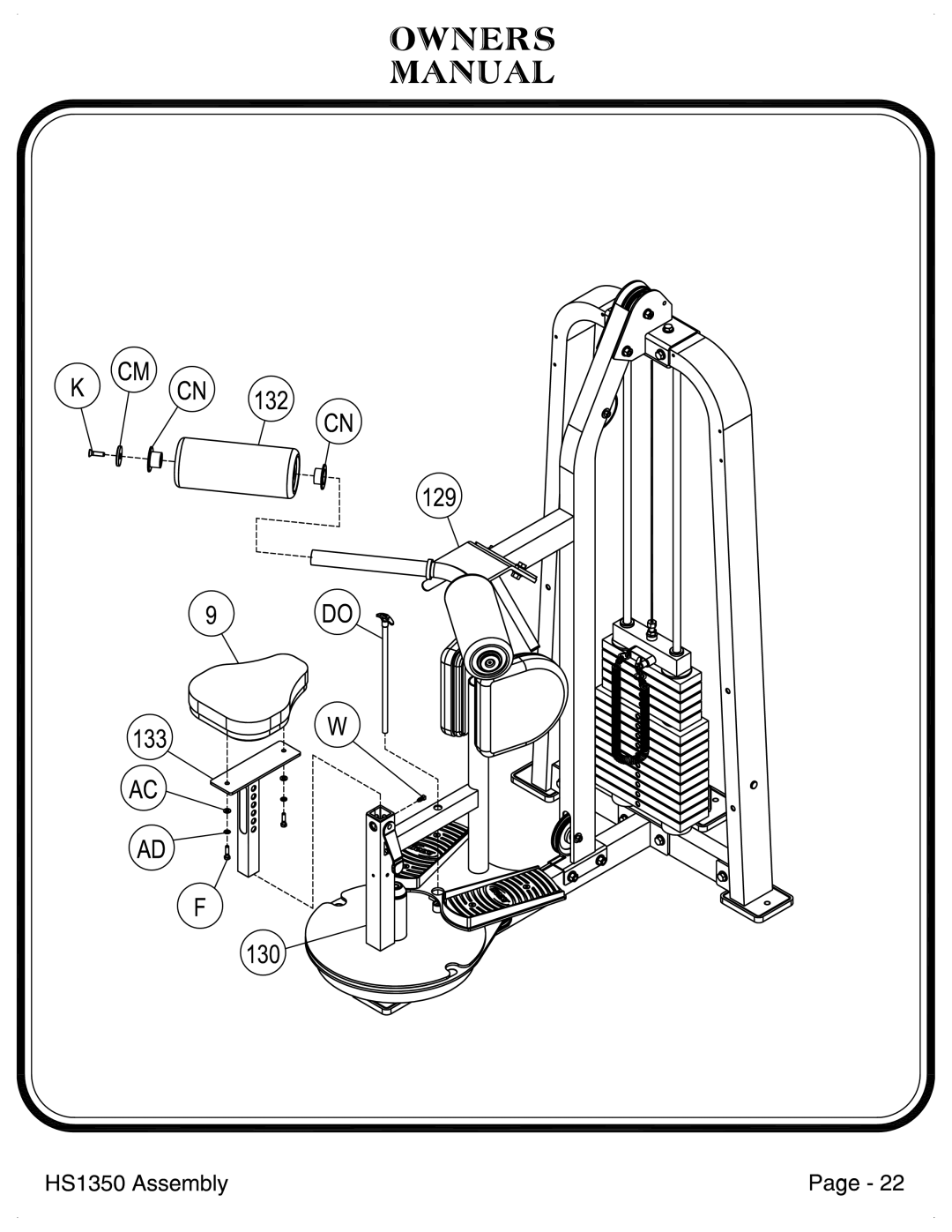 Hoist Fitness HS1350 manual 