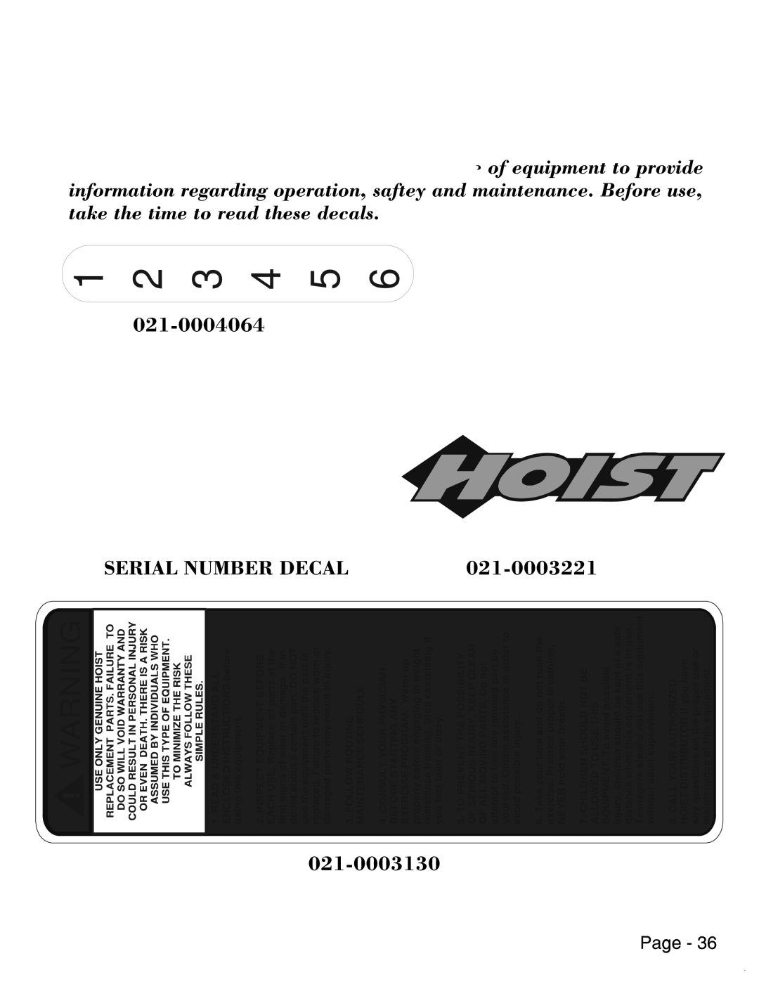 Hoist Fitness HS1350 manual 3 4 5 