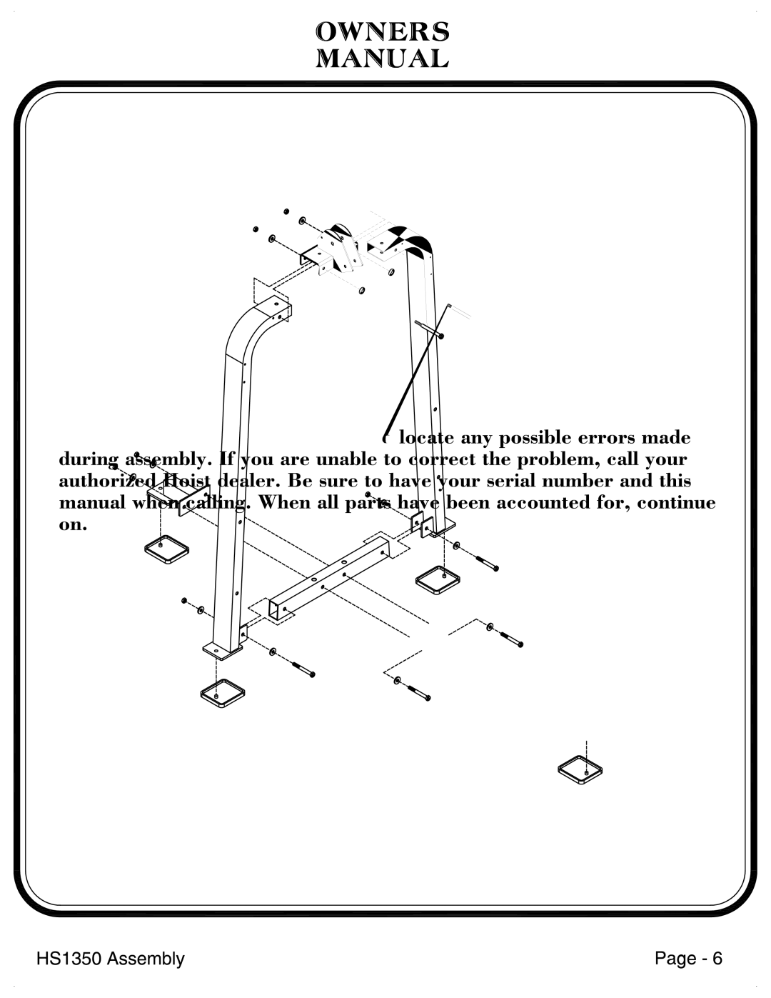 Hoist Fitness HS1350 manual 