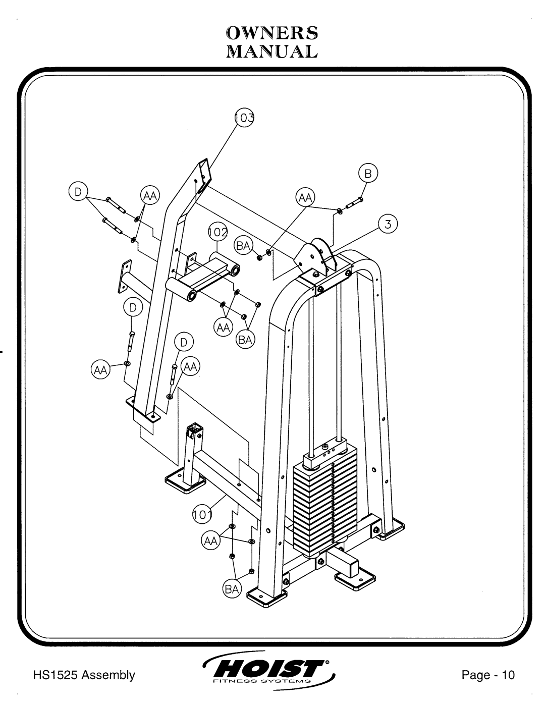 Hoist Fitness HS1525 manual 