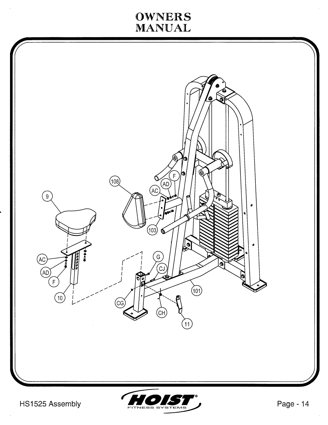 Hoist Fitness HS1525 manual 