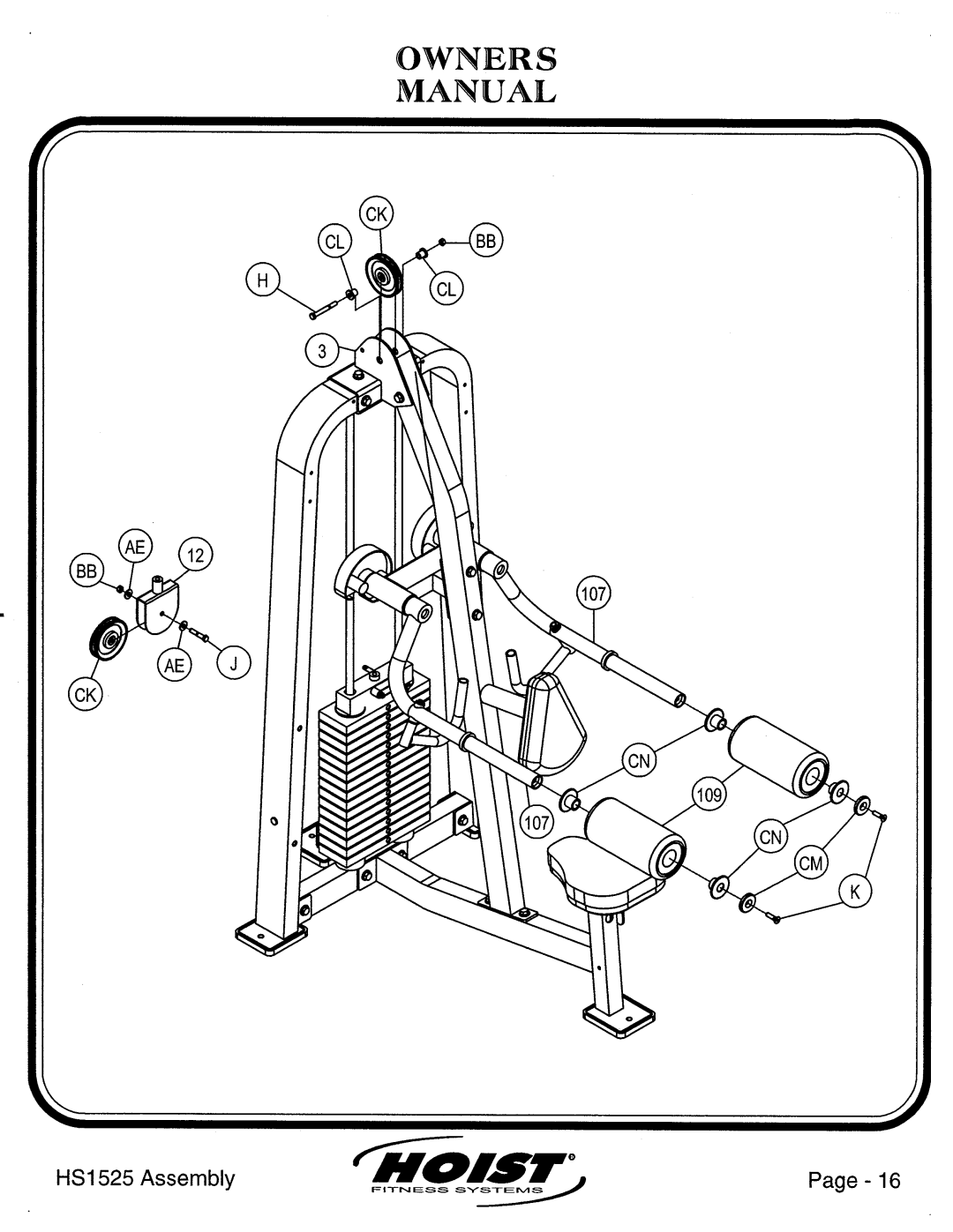 Hoist Fitness HS1525 manual 