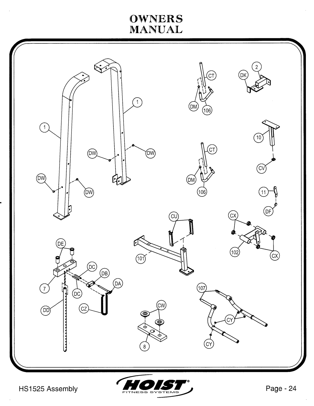 Hoist Fitness HS1525 manual 