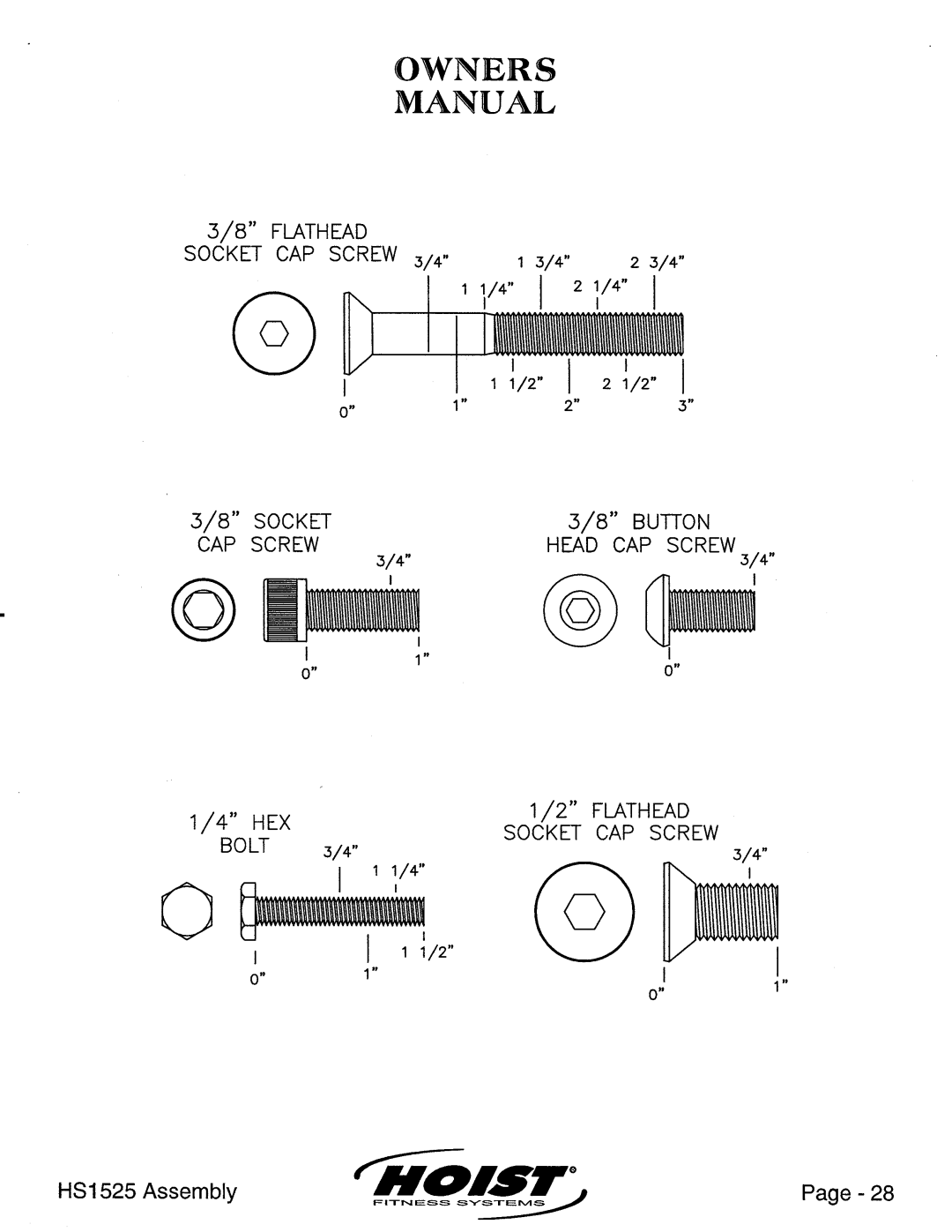 Hoist Fitness HS1525 manual 