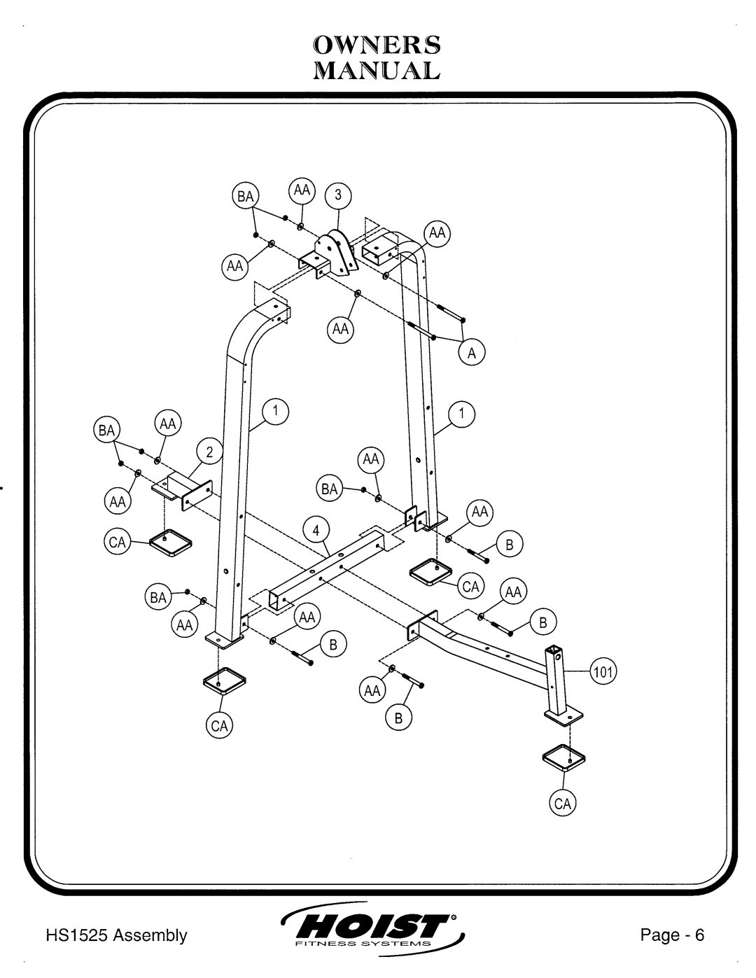 Hoist Fitness HS1525 manual 