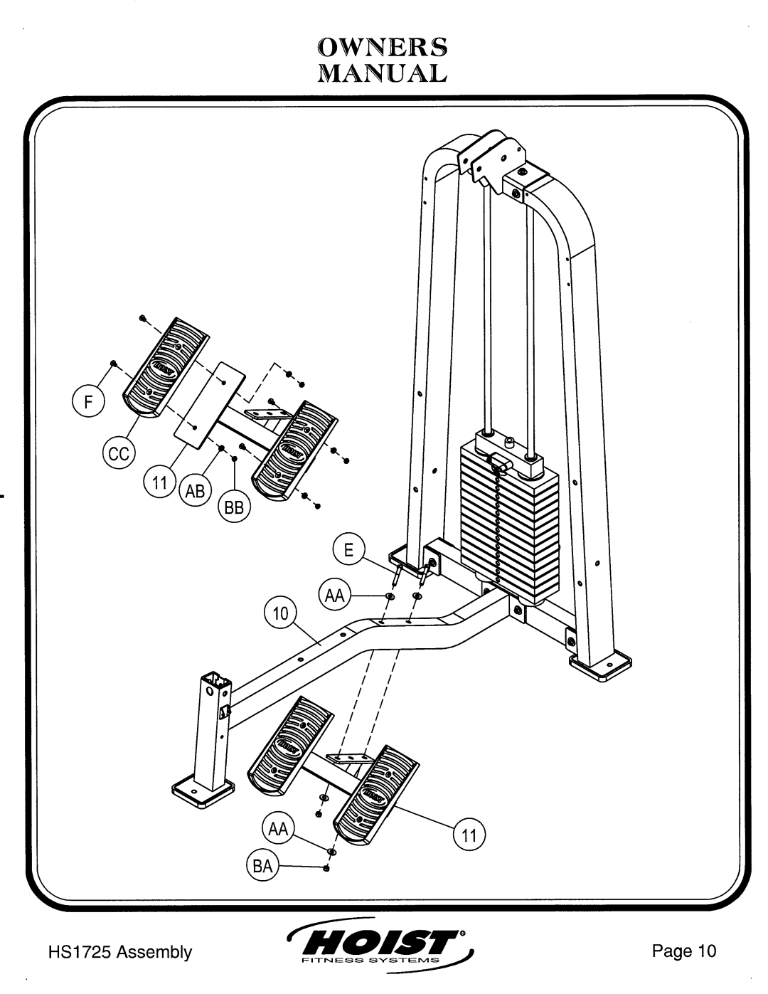 Hoist Fitness HS1725 manual 