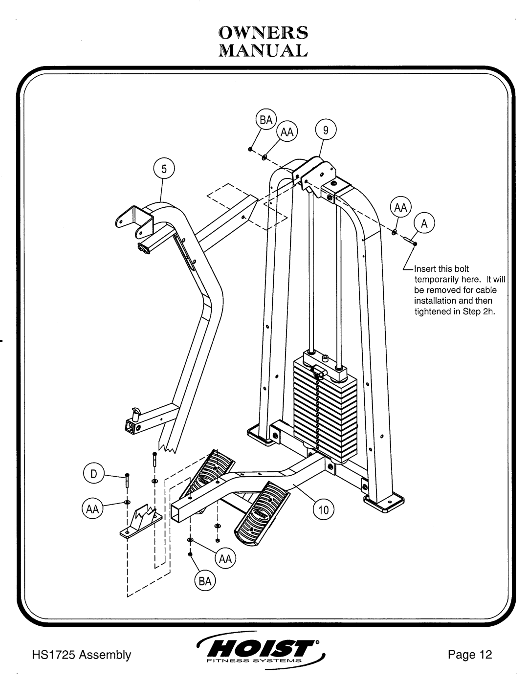 Hoist Fitness HS1725 manual 