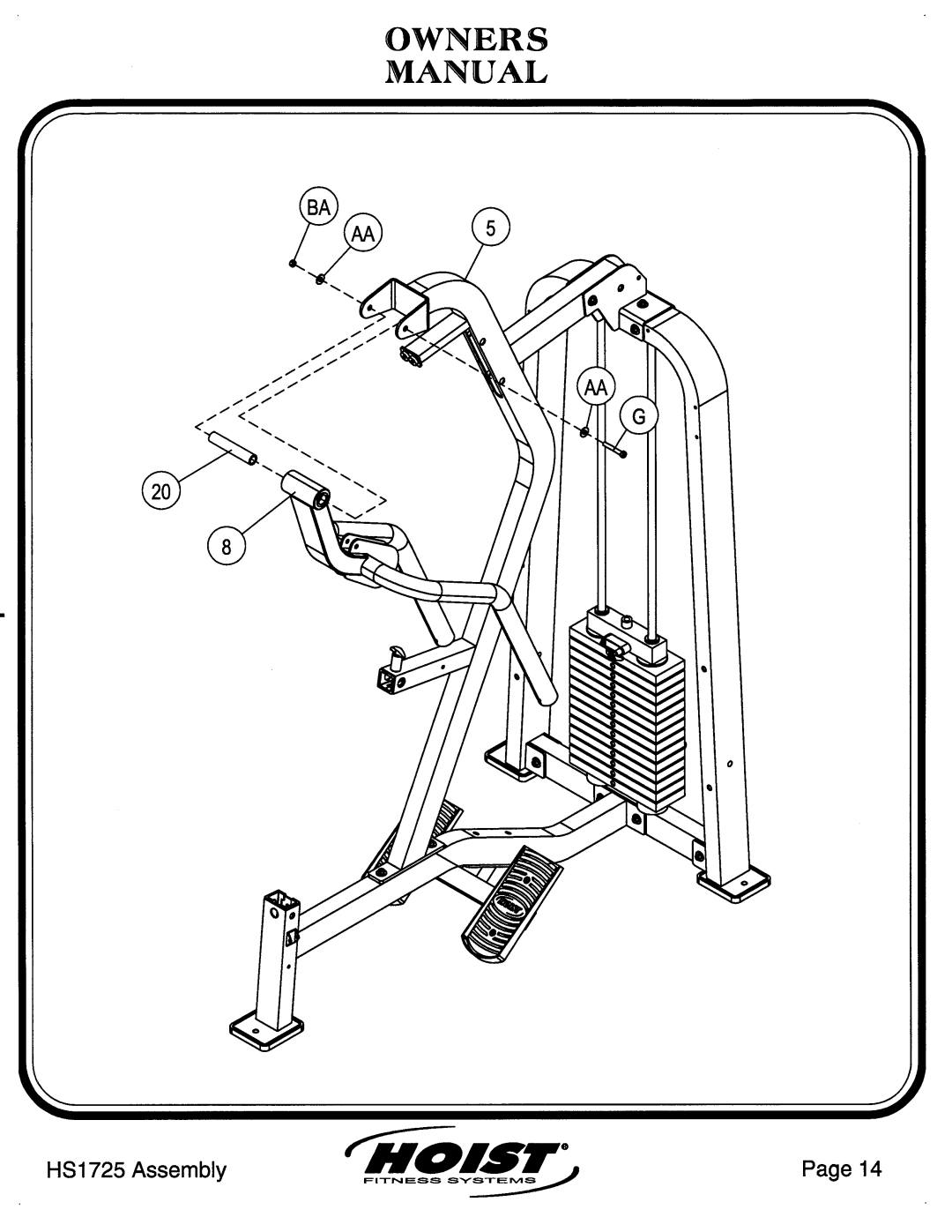 Hoist Fitness HS1725 manual 