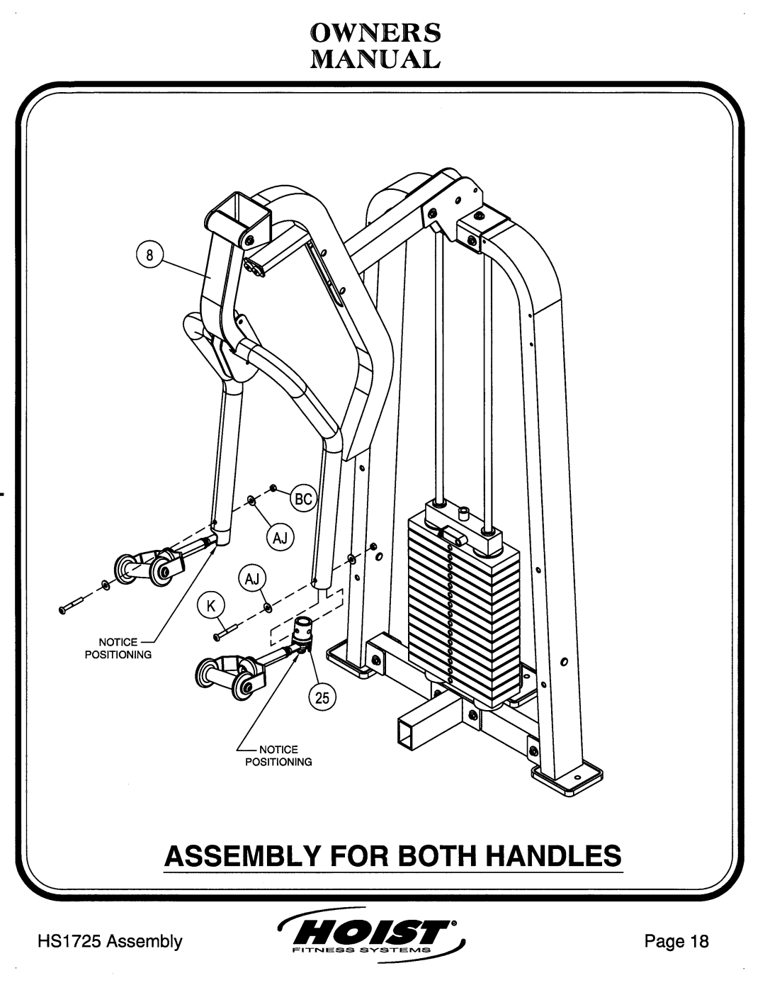 Hoist Fitness HS1725 manual 