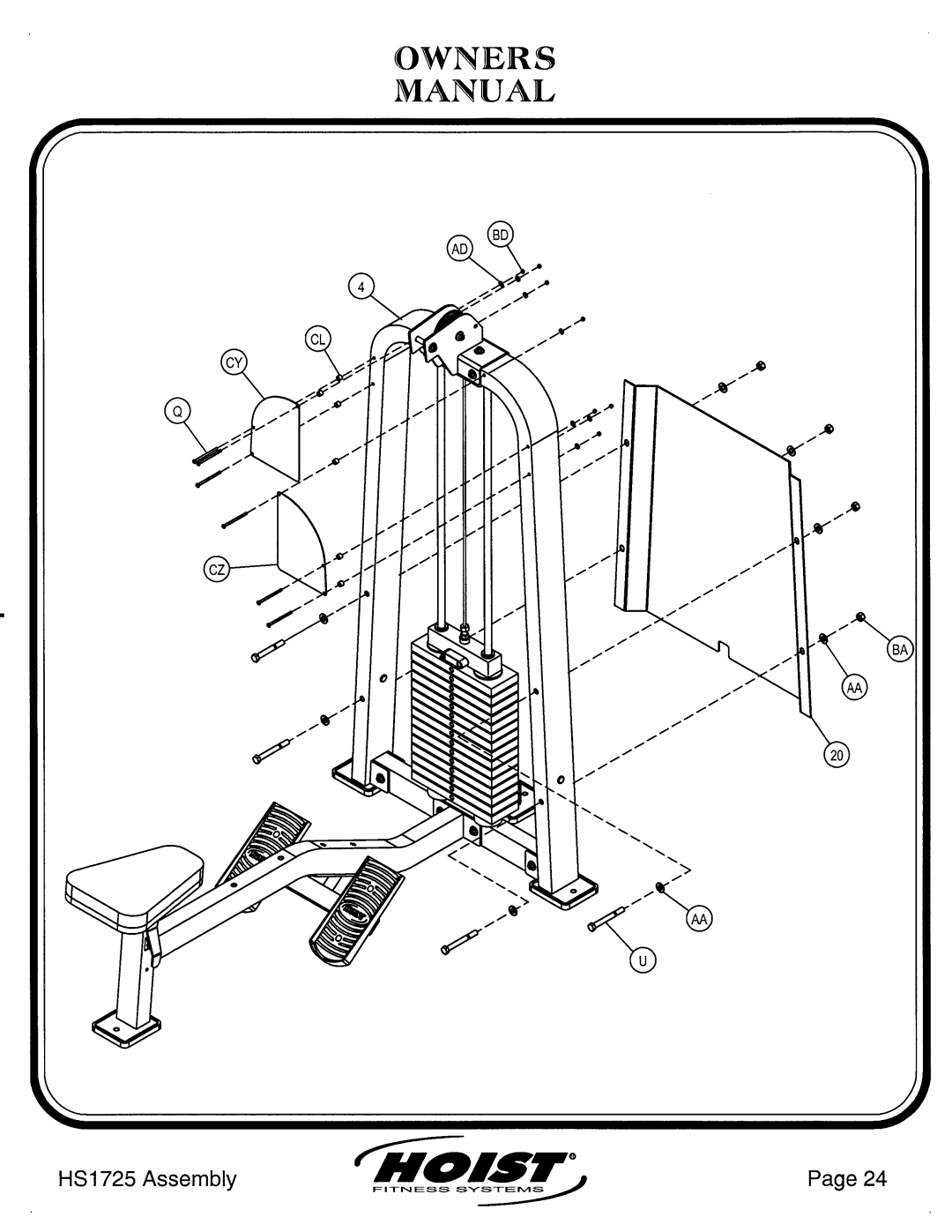 Hoist Fitness HS1725 manual 