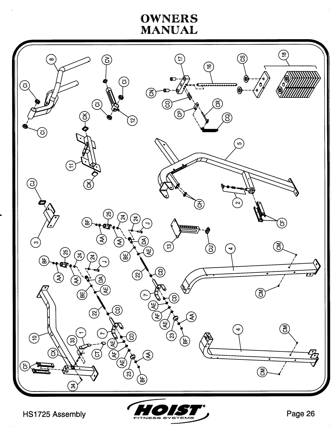 Hoist Fitness HS1725 manual 