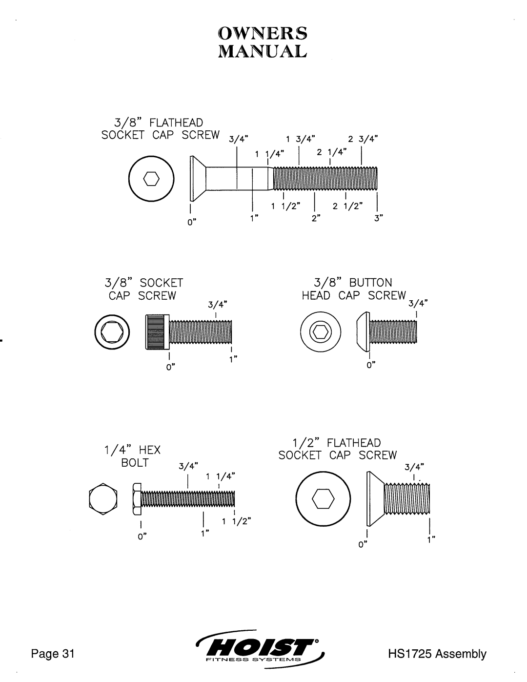 Hoist Fitness HS1725 manual 