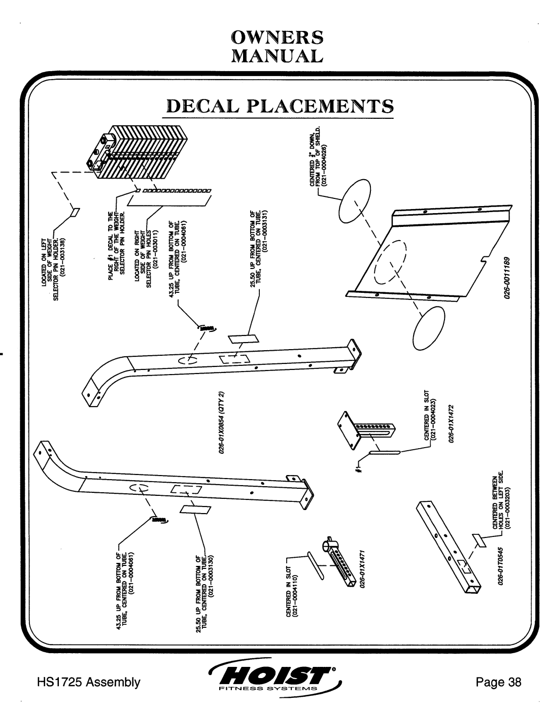 Hoist Fitness HS1725 manual 