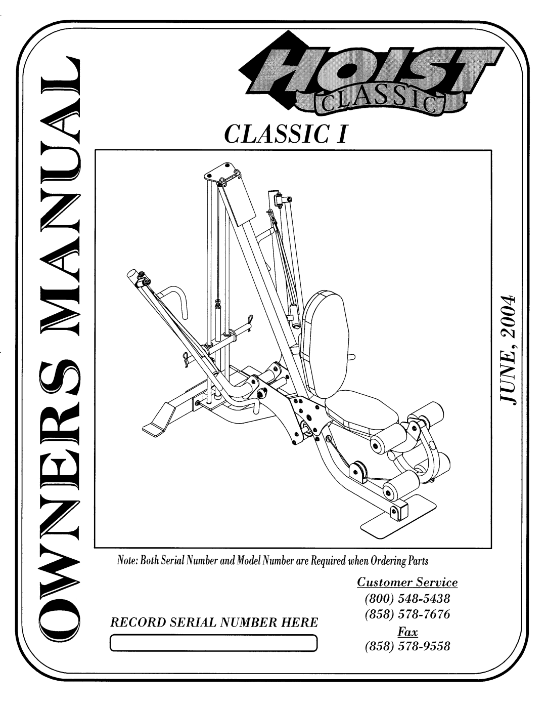 Hoist Fitness I manual 