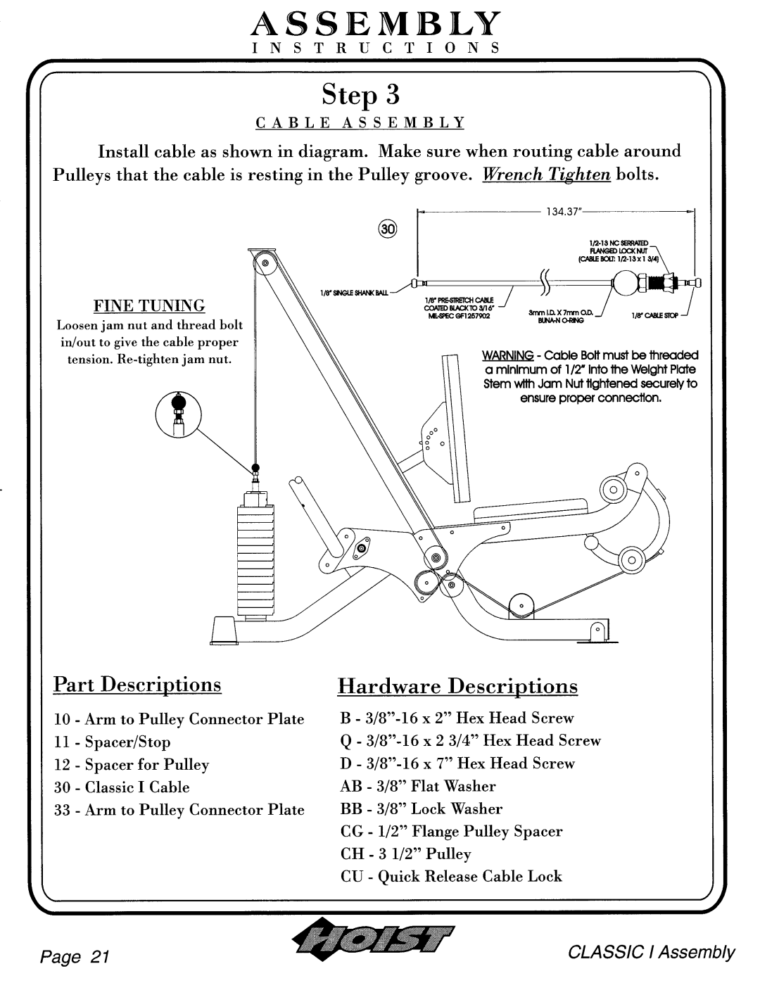 Hoist Fitness I manual 