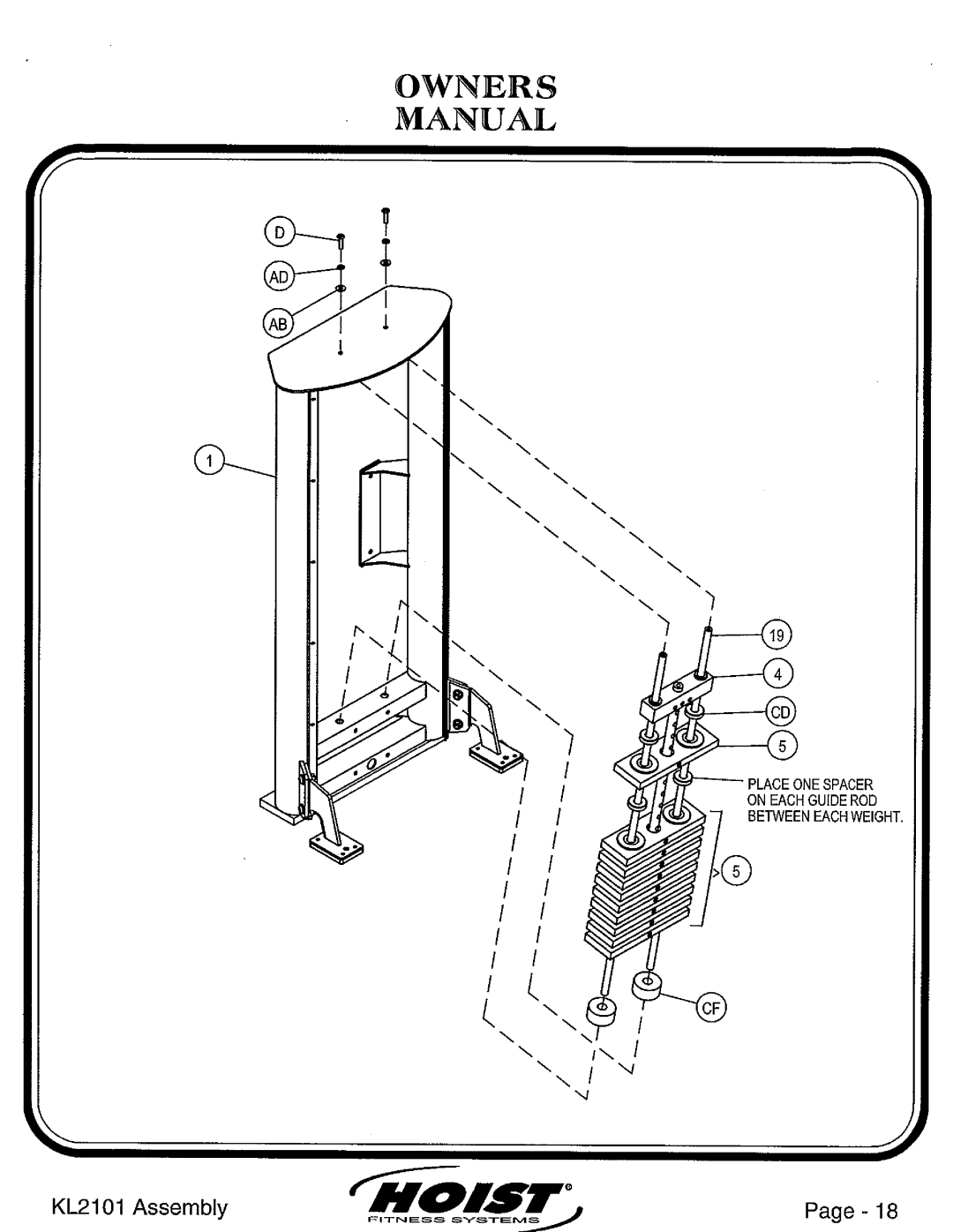 Hoist Fitness KL2101 manual 