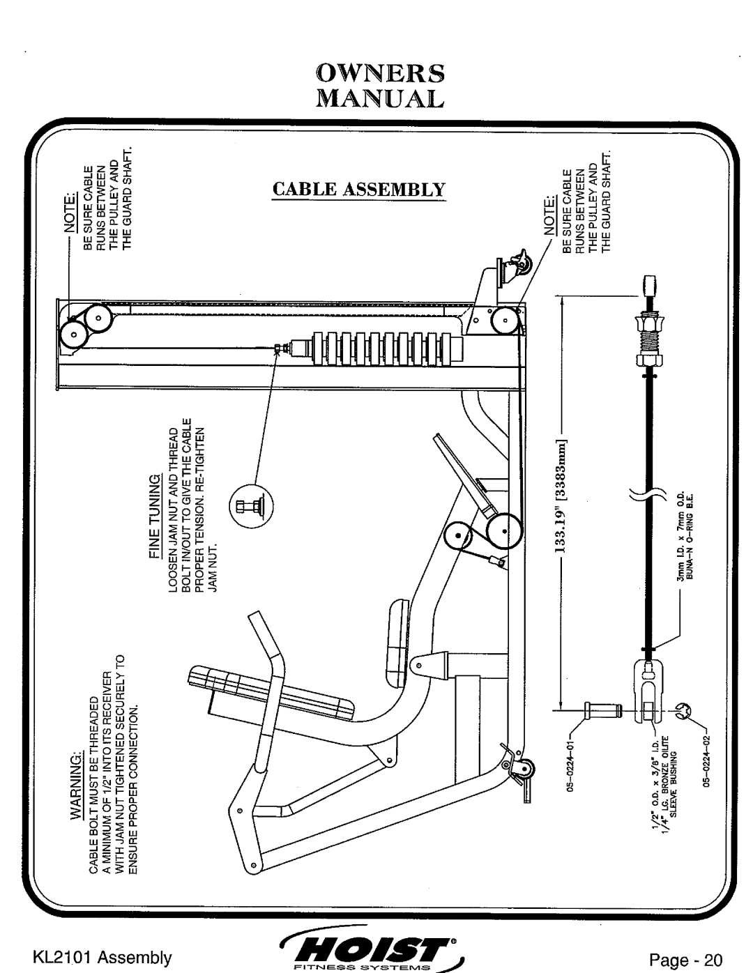 Hoist Fitness KL2101 manual 