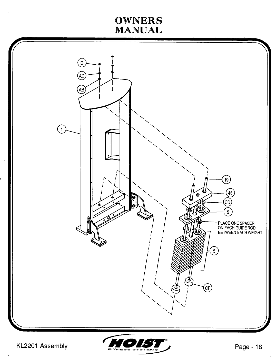 Hoist Fitness KL2201 manual 