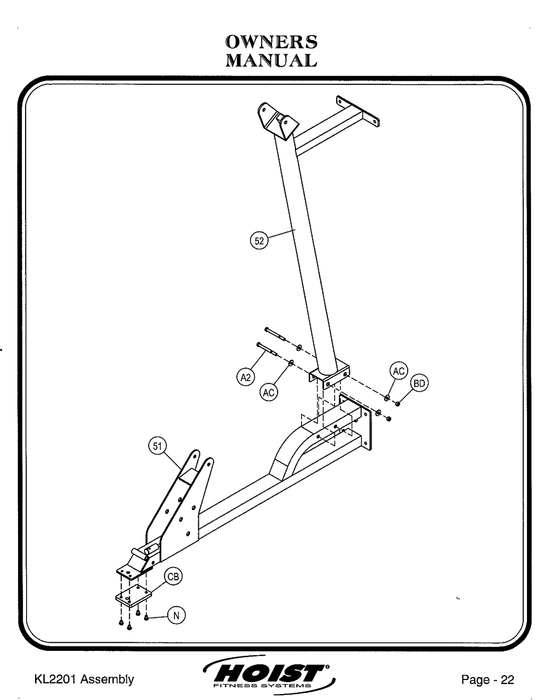 Hoist Fitness KL2201 manual 