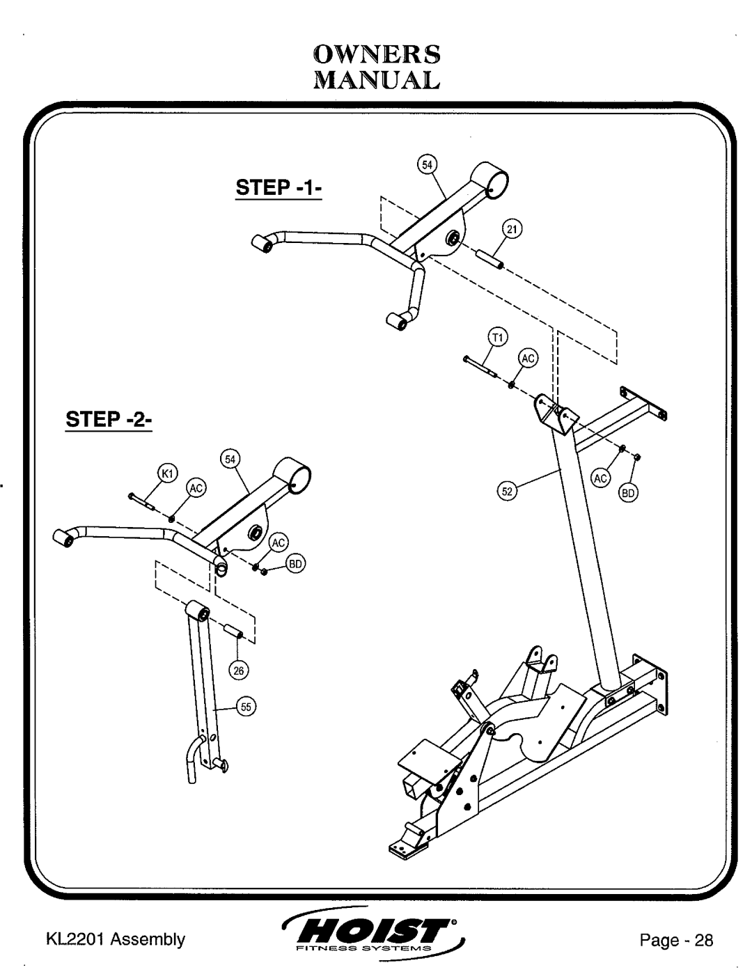 Hoist Fitness KL2201 manual 